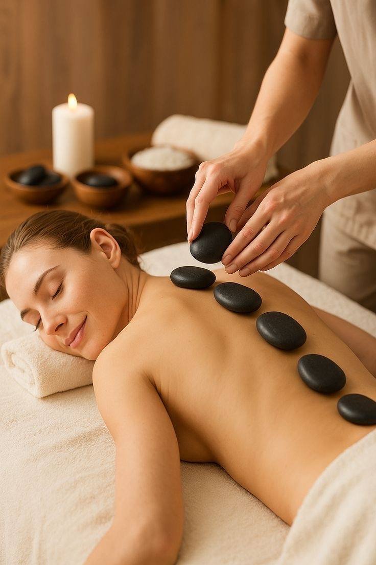 Ritual de bienestar con piedras volcánicas en Mayani Home Studio, spa a domicilio en Rímac, Lima